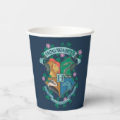 Gobelets En Papier HOGWARTS™ Floral Crest (Verso)