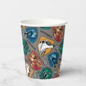 Gobelets En Papier HOGWARTS™ Houses Crosshatched Pattern (Verso)