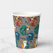 Gobelets En Papier HOGWARTS™ Houses Crosshatched Pattern (Droite)