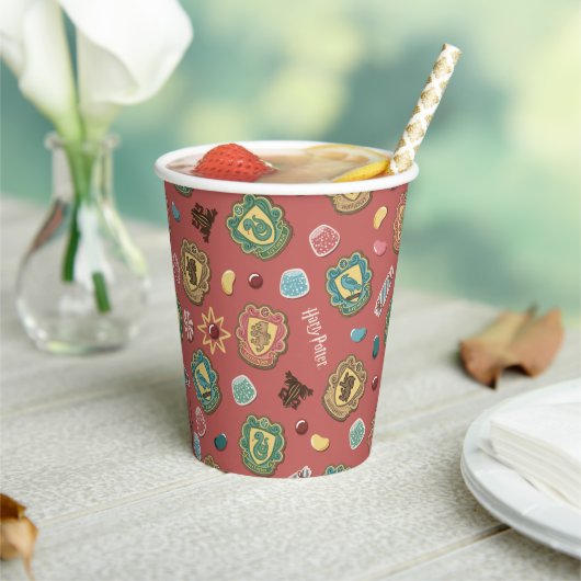 Gobelets En Papier HOGWARTS™ Maisons Motif de biscuits de vacances (Insitu)