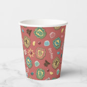 Gobelets En Papier HOGWARTS™ Maisons Motif de biscuits de vacances (Recto)