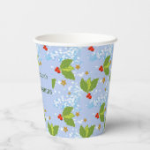 Gobelets En Papier Holly berry motif Joyeux Christmas Paper cup (Verso)