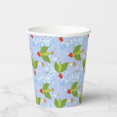 Gobelets En Papier Holly berry motif Joyeux Christmas Paper cup (Droite)