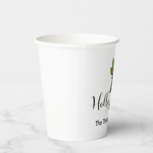 Gobelets En Papier Holly Jolly Cute Funny Penguin Noël (Droite)