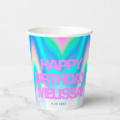 Gobelets En Papier Hologramme Holographique Personnalisé Iriascendanc (Gauche)