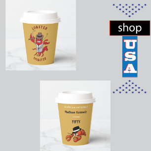 Gobelets En Papier Homard Homard 🦞 Drôle Cartoon Gangster