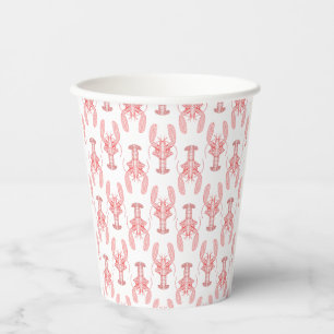 Gobelets En Papier Homard tribal rouge Nautique