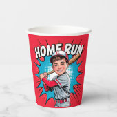 Gobelets En Papier Home Run Boy Baseball Anniversaire Bash (Verso)