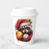 Gobelets En Papier Home-Run Raccoon Ballgame Paper Cup (Recto)