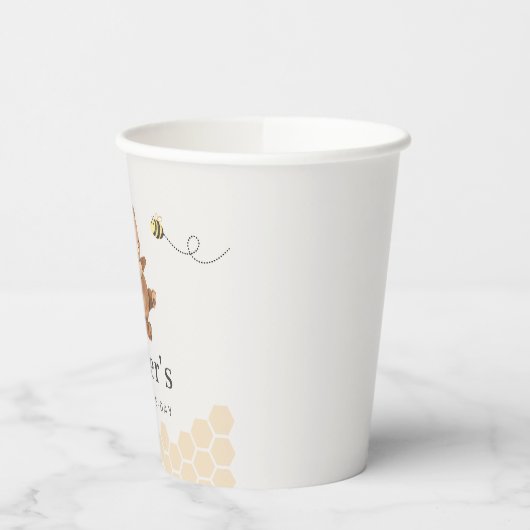 Gobelets En Papier Honey Bear First Bee day (Gauche)