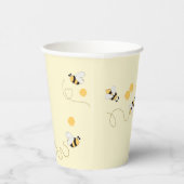 Gobelets En Papier Honey Bee First Bee day Anniversaire Sexe Neutre (Droite)
