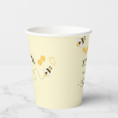 Gobelets En Papier Honey Bee First Bee day Anniversaire Sexe Neutre (Recto)