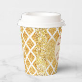 Gobelets En Papier Honeypeb Gold Parties scintillant Boho Collection (Droite)