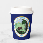 Gobelets En Papier Hoosier Flag & Seal, Flag of Indiana (Verso)