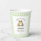 Gobelets En Papier Hop On Over Frog Thème Baby shower (Verso)
