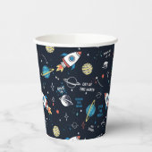 Gobelets En Papier Hors de ce Motif spatial mondial (Gauche)