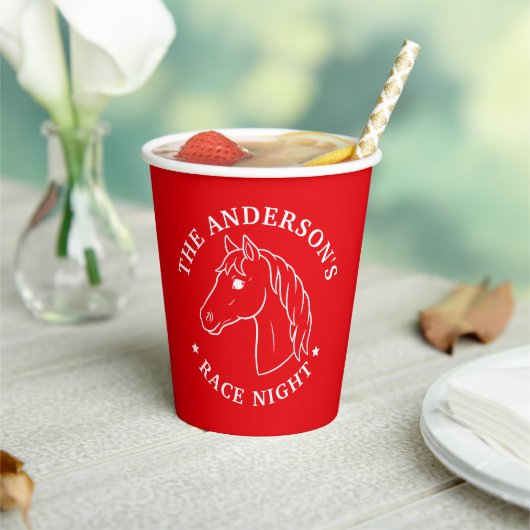 Gobelets En Papier Horse Racing Derby Jour Race Soirée (Insitu)