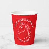 Gobelets En Papier Horse Racing Derby Jour Race Soirée (Recto)