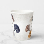 Gobelets En Papier Horses équestre élégante fête d'anniversaire (Droite)