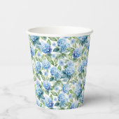 Gobelets En Papier Hortensia Bleu (Verso)