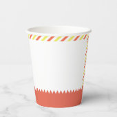 Gobelets En Papier HOT DOG! Anniversaire moderne rouge et jaune (Verso)