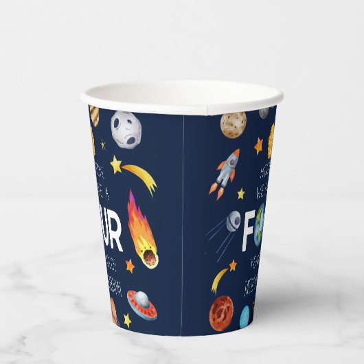 Gobelets En Papier Houston Nous avons quatre ans 4e fête d'anniversai (Droite)