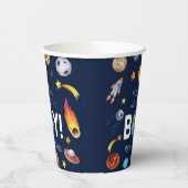 Gobelets En Papier Houston Nous Avons Un Baby shower Boy Space Galaxy (Gauche)
