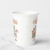 Gobelets En Papier Howdy Christmas avec une typographie rétro cool (Droite)