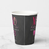 Gobelets En Papier Hugs & Kisses (XOXO) Valentine's Day 1st Birthday (Droite)