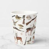 Gobelets En Papier Hunting Wildlife Outdoorsman Pattern (Gauche)