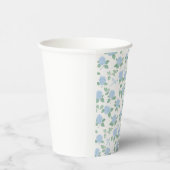 Gobelets En Papier Hydrangea Bleu Tendance et Rubans (Droite)