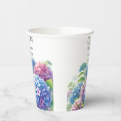 Gobelets En Papier Hydrangeas Fleurs Bleues Fête de Mariage (Gauche)