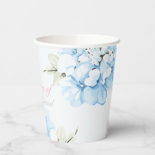 Gobelets En Papier Hydrangeas Pastel Bloom (Gauche)