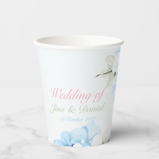 Gobelets En Papier Hydrangeas Pastel Bloom (Recto)