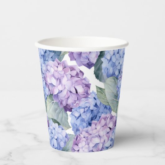 Gobelets En Papier Hydrangée (Recto)