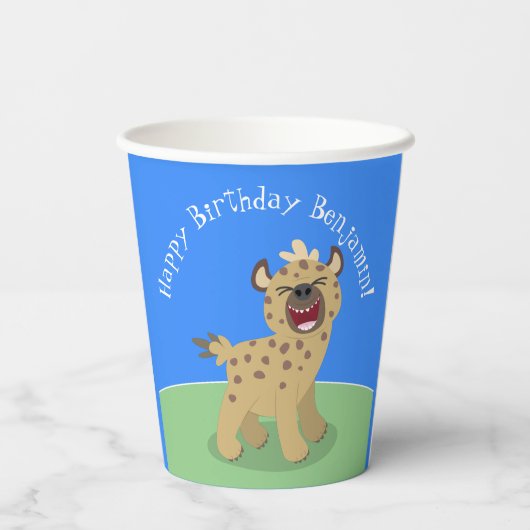 Gobelets En Papier hyène drôle personnalisée rire anniversaire de des (Verso)