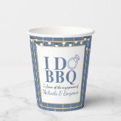 Gobelets En Papier I Do BBQ Engagement Party Couples Douche (Verso)