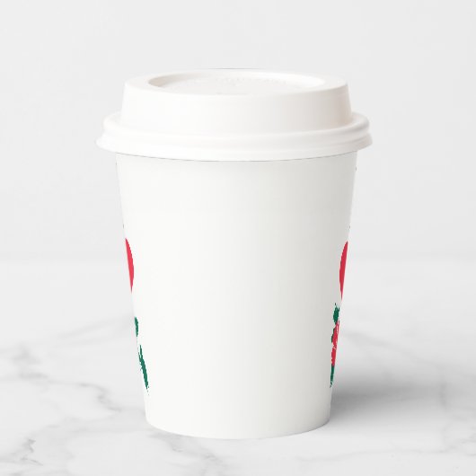 Gobelets En Papier I Love Bangladesh Vertical Heart Country Carte (Gauche)