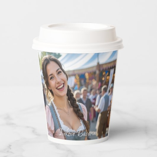 GOBELETS EN PAPIER I LOVE BAVARIA (Recto)