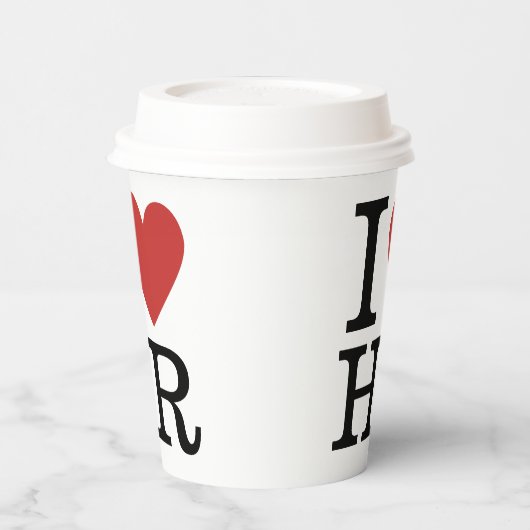 Gobelets En Papier I ❤️ Love HR - Département RH - (Gauche)