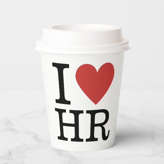 Gobelets En Papier I ❤️ Love HR - Département RH - (Verso)