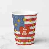 Gobelets En Papier I Love The America (Verso)