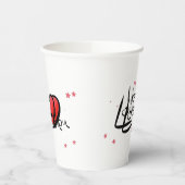 Gobelets En Papier I Love You Romantic Heart Art (Gauche)