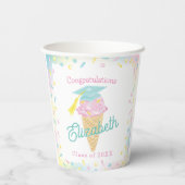 Gobelets En Papier Ice Cream Graduation Party (Verso)