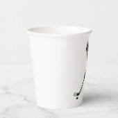 Gobelets En Papier Ice Hockey Player in Blue Uniform (Droite)