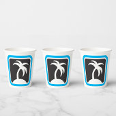 Gobelets En Papier Icône Palm Tree