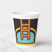 Gobelets En Papier Icône Piscine (Recto)