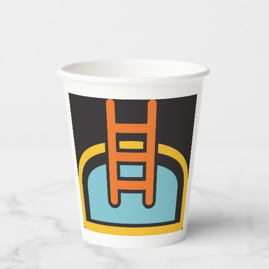 Gobelets En Papier Icône Piscine (Recto)