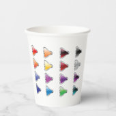 Gobelets En Papier Icônes de boutons colorés (Recto)