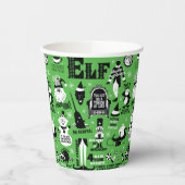 Gobelets En Papier Icônes Elf et citations de films (Gauche)